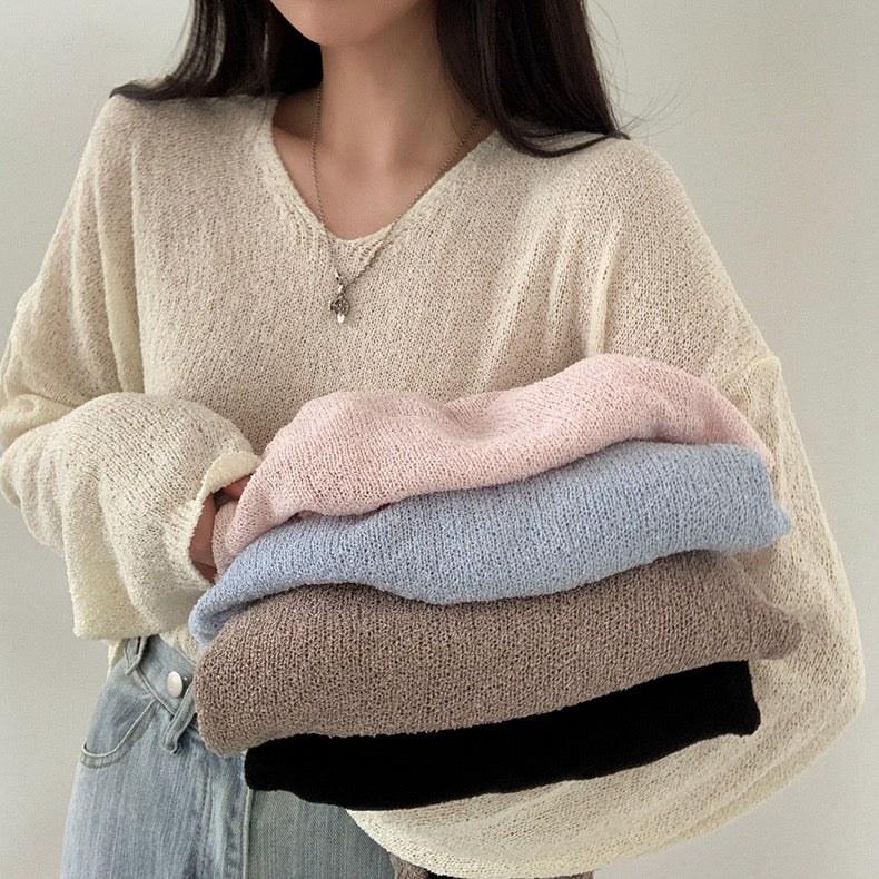 korean knitted tops