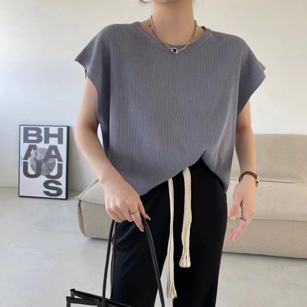 Batwing Sleeve Oversize Knitted Top