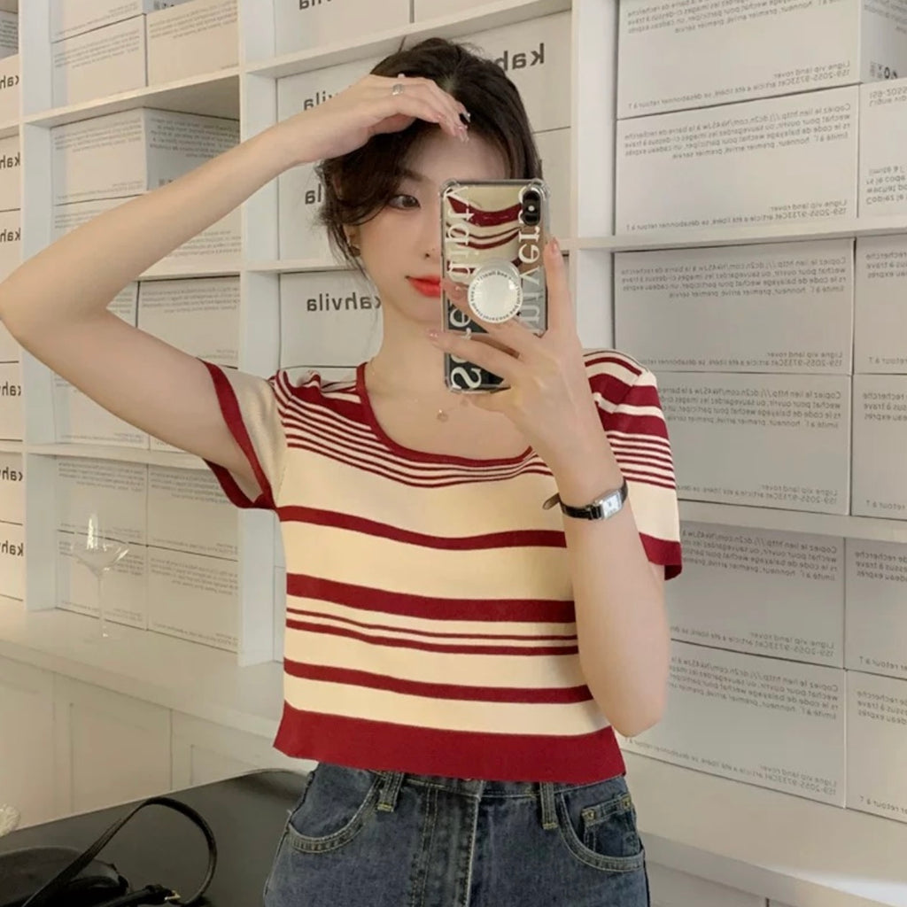 Stripe Knitted Top