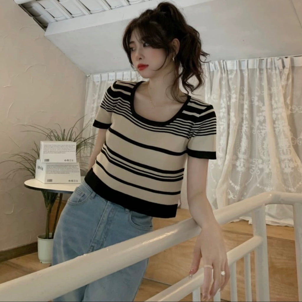 Stripe Knitted Top