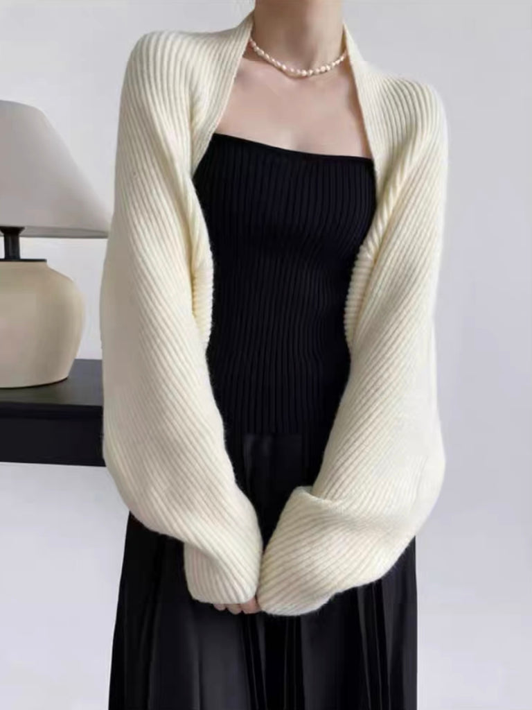 Soft Knitted Long Sleeve Cover-up Cardigan Knitted Top