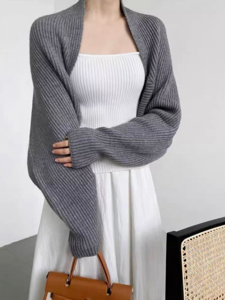 Soft Knitted Long Sleeve Cover-up Cardigan Knitted Top