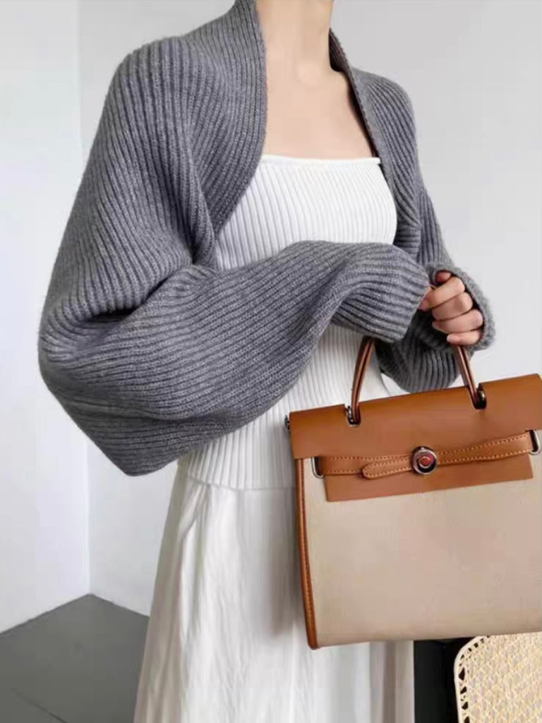 Soft Knitted Long Sleeve Cover-up Cardigan Knitted Top