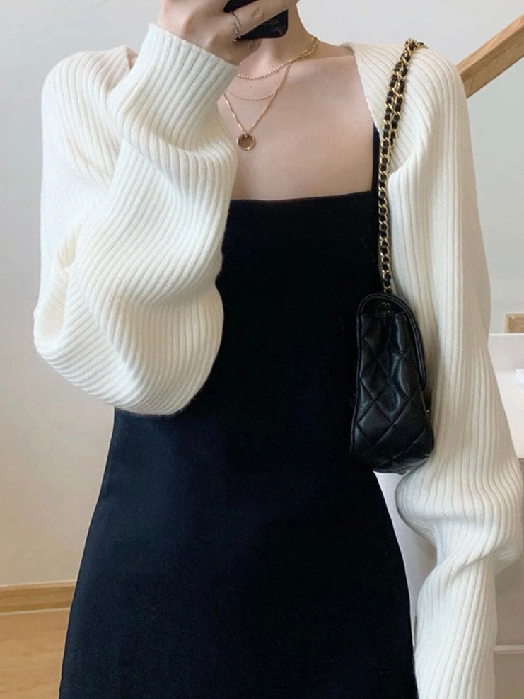 Soft Knitted Long Sleeve Cover-up Cardigan Knitted Top