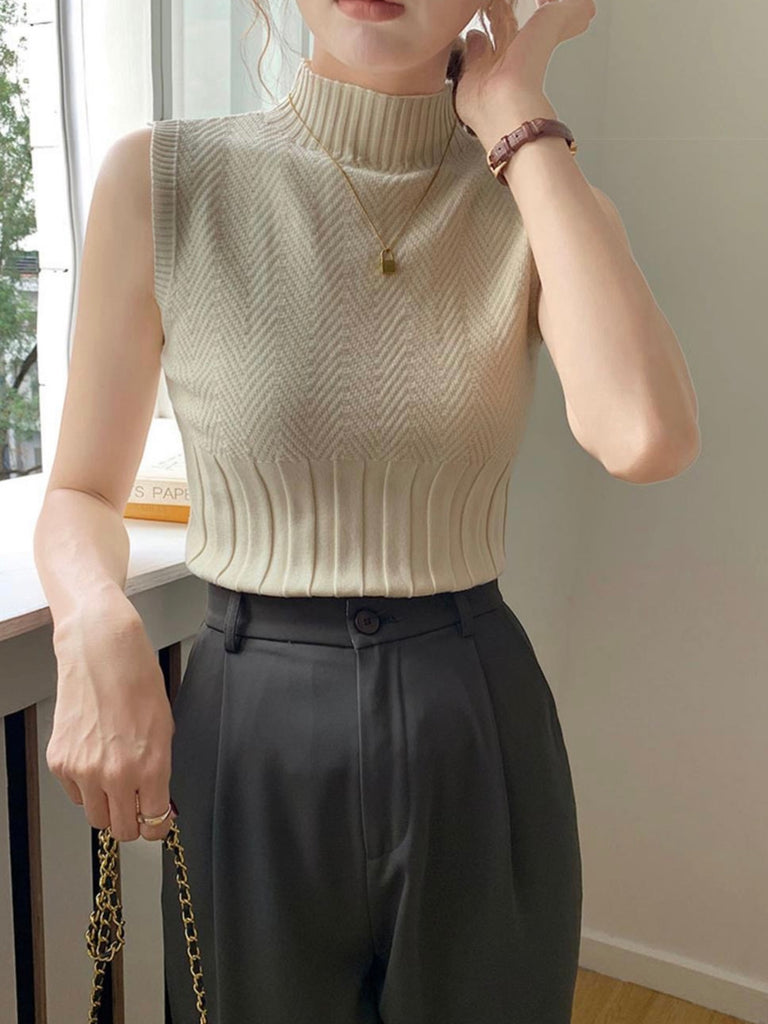 Zara Style Turtle Neck Knitted Top