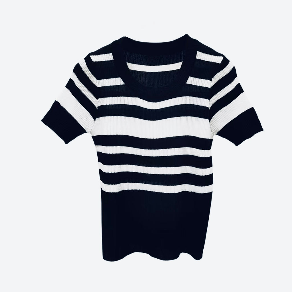 Classic All Match Stripe Knitted Top