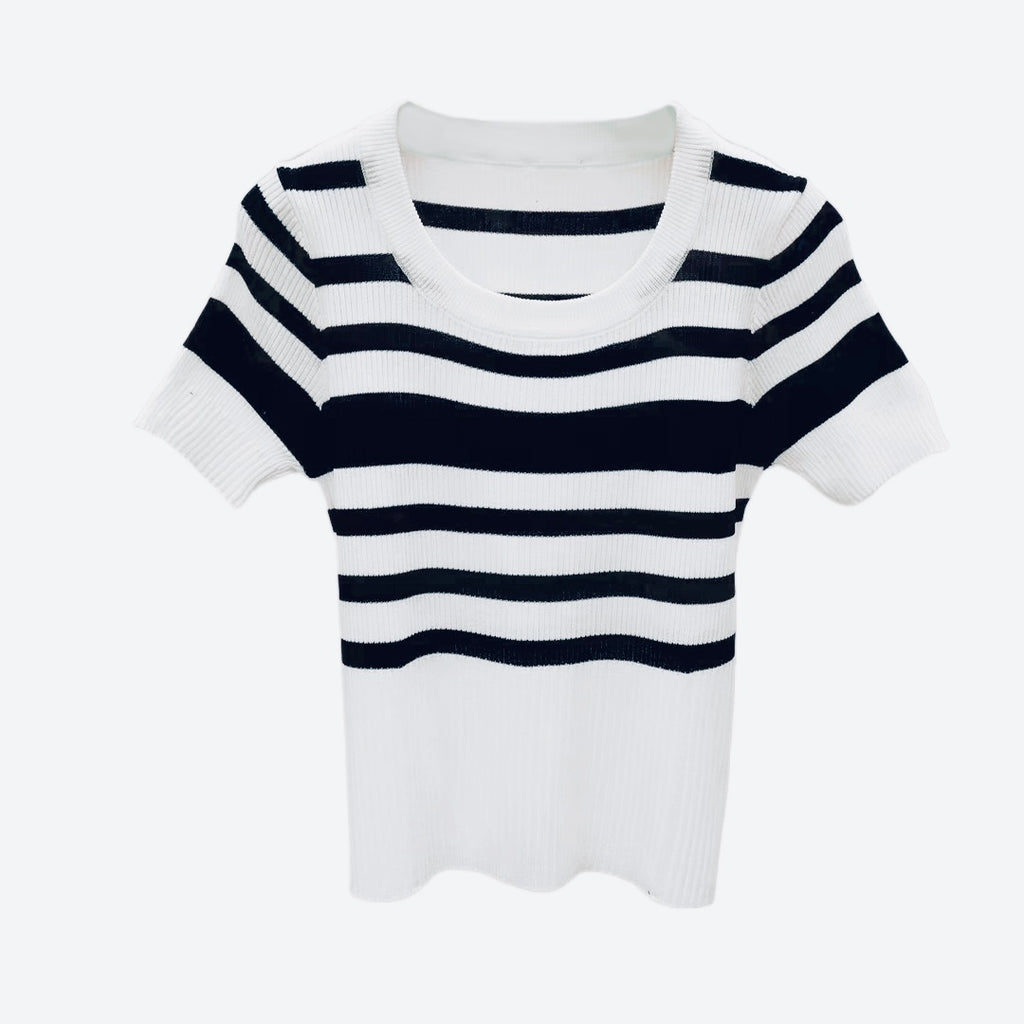 Classic All Match Stripe Knitted Top