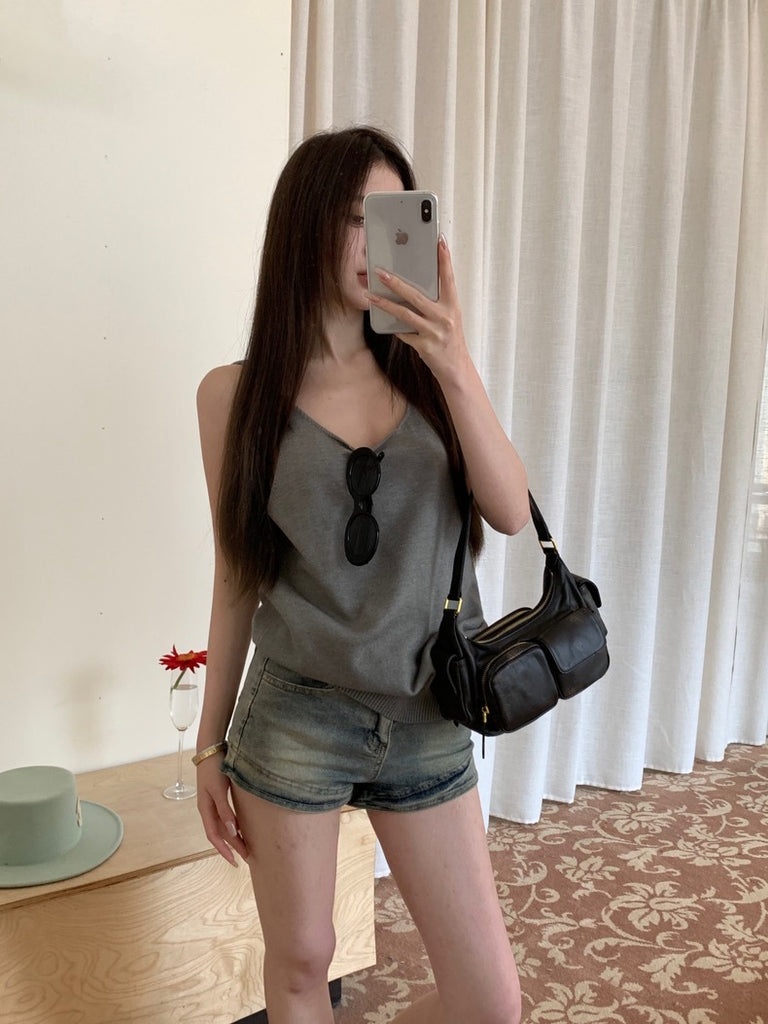 Sexy Back Soft Knitted Camisole Tank Top