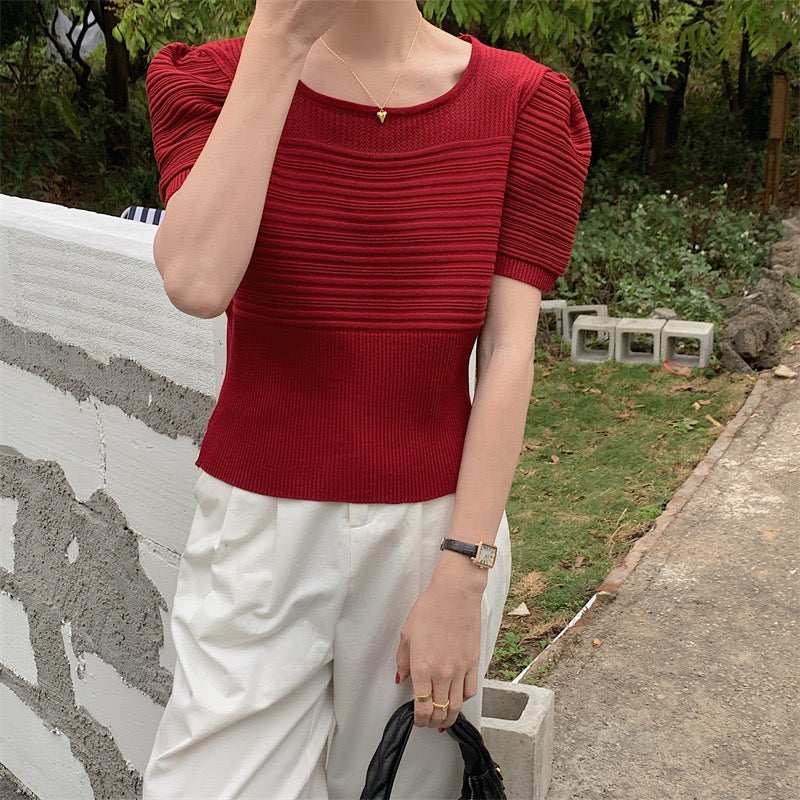 Trendy Solid Knitted Top
