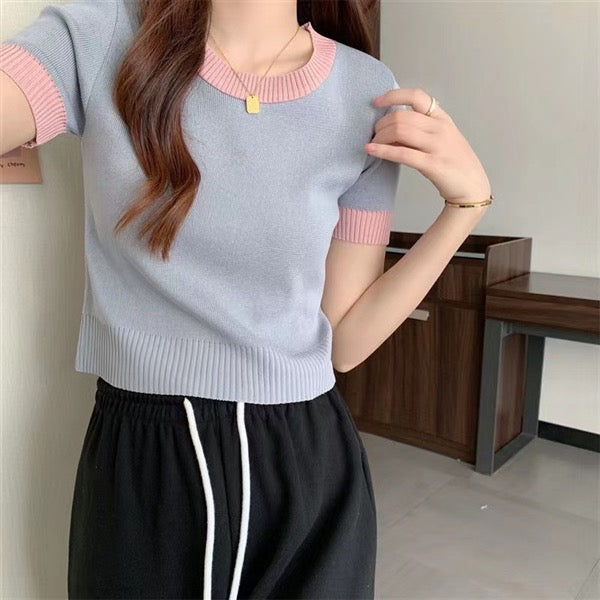 Two Tone Knitted Top