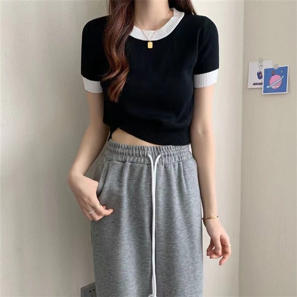 Two Tone Knitted Top